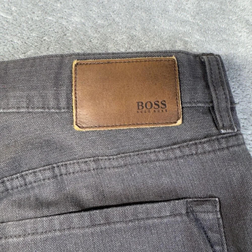 Hugo Boss Jeans Mens 36x34 Gray Vintage Wash Casual Everyday Straight Pants